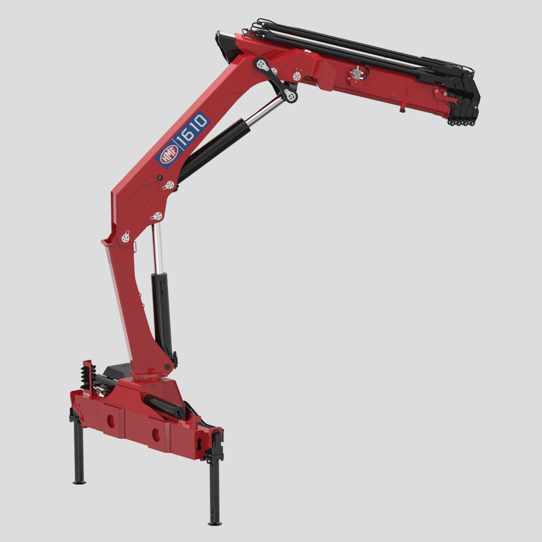 Grue sur camion à flèche articulée HMF 1610