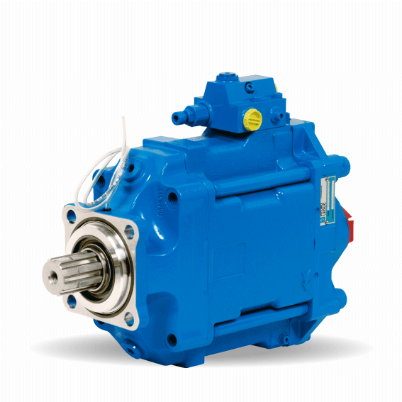 Hydraulisk pumpe med variabelt flow